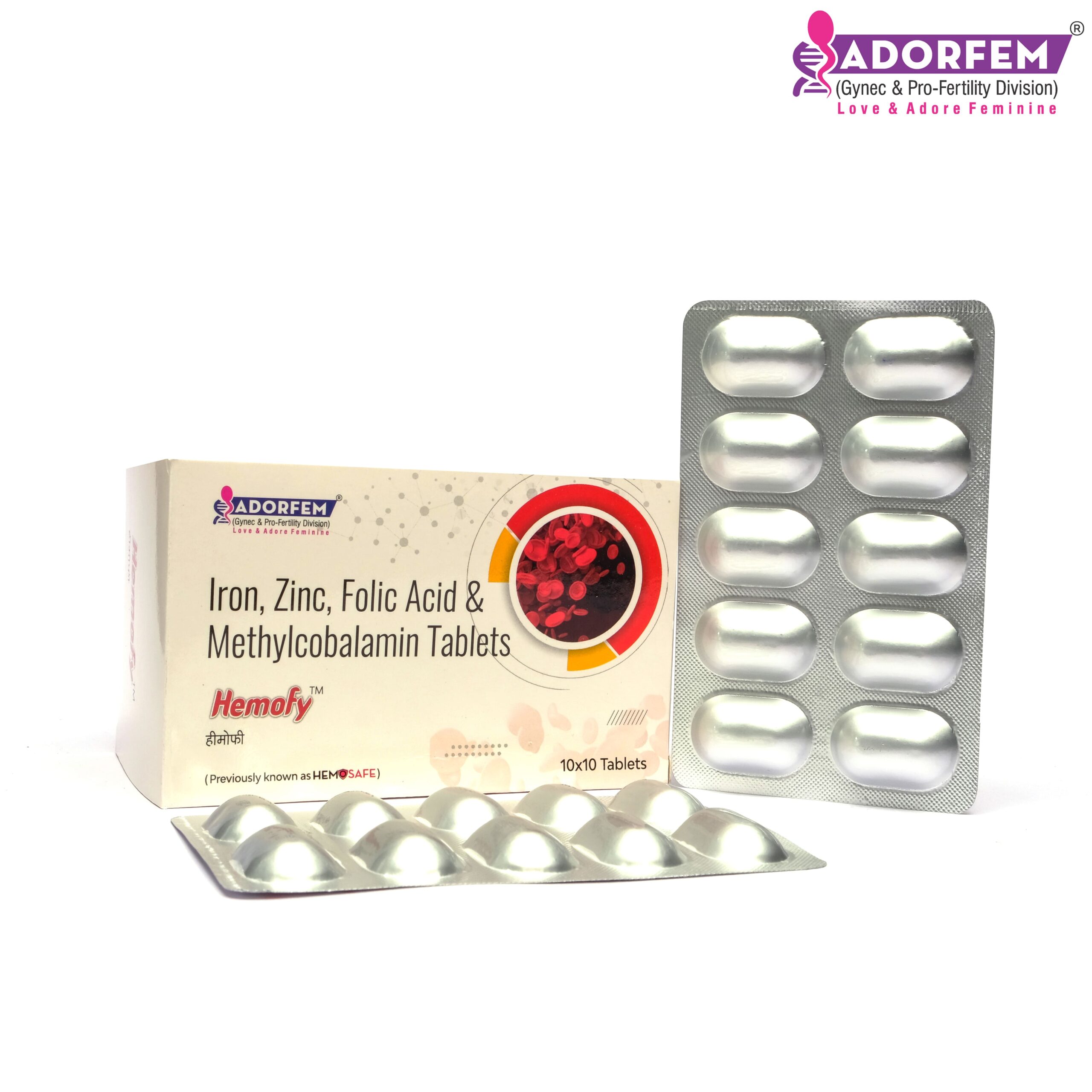 Ferrous Bisglycinate60mg+Folic Acid.1mg+Zinc Bisglycinate15mg+Methylcobalamin.500mcg